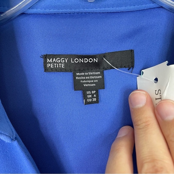 Stitch Fix l Maggy London Collared Tie Front Shirt Dress, 0P - Picture 6 of 10